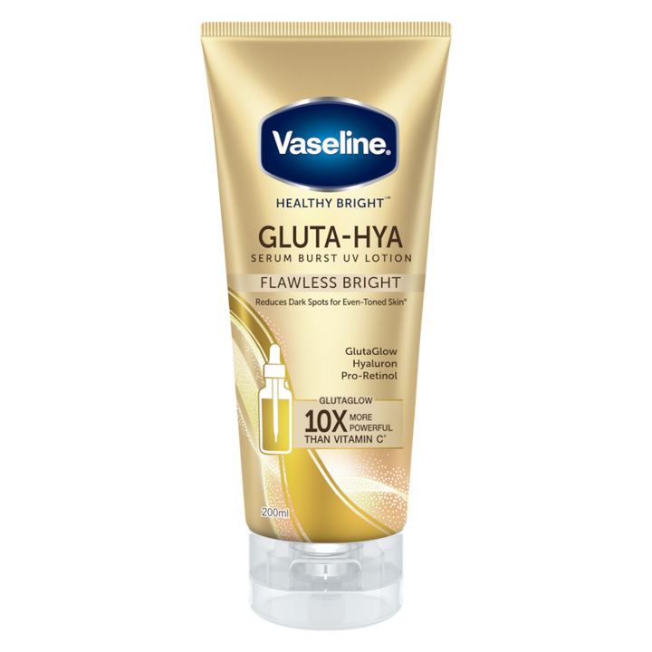 Vaseline Healthy Bright Gluta-Hya Serum Burst UV Lotion Flawless Glow