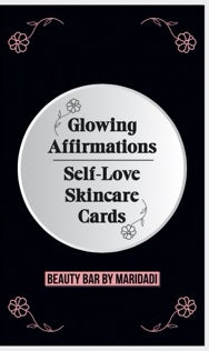 "Affirmations éclatantes : cartes de soins de la peau pour l'amour-propre