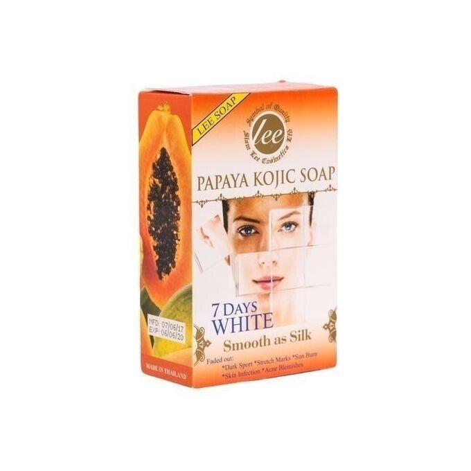 LEE Papaya Kojic Soap – 7 Days White, Smooth as Silk