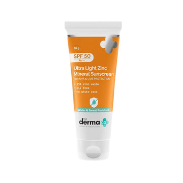 The Derma Co Ultra Light Zinc Mineral Sunscreen SPF 50 PA+++ 50g