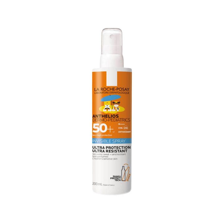 La Roche-Posay Anthelios Kids Spray SPF 50+ 200ml on white background