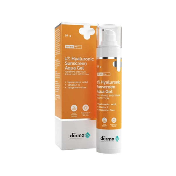 The Derma Co 1% Hyaluronic Sunscreen Oil-Free Gel SPF 50 PA++++
