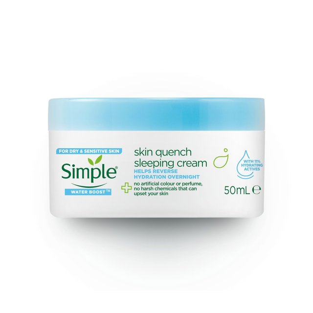 Simple Water Boost Skin Quench Sleeping Cream Moisturiser