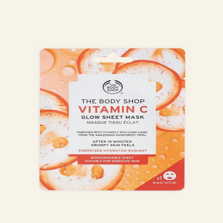 Masque en tissu éclat à la vitamine C The Bodyshop