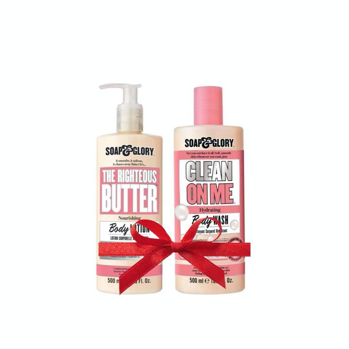 Soap and Glory The Righteous Body Butter Lotion Bundled with Clean on Me Creamy