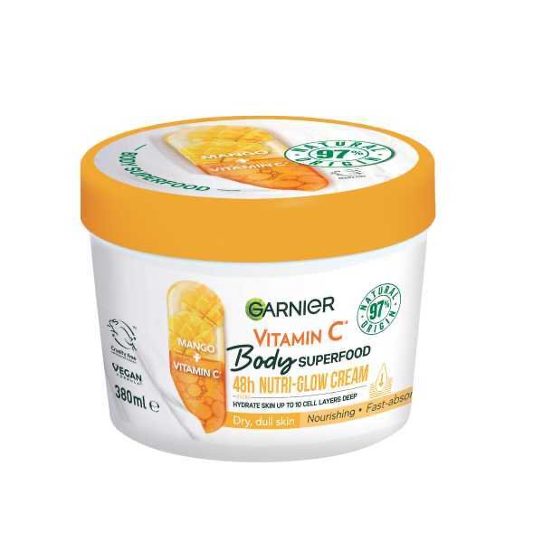 Garnier Body Superfood, crème pour le corps, vitamine C et mangue