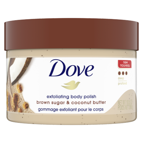 Dove Exfoliating Body Polish Scrub Brown Sugar & Coconut Butter,