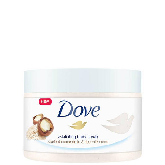 Dove Exfoliating Body Scrub Macadamia & Rice Milk 225ml