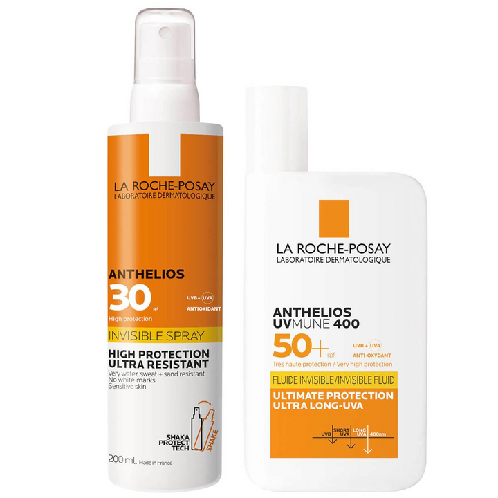 La Roche-Posay Anthelios UVMune Invisible Fluid and Body Mist SPF50+ Sun Cream Duo