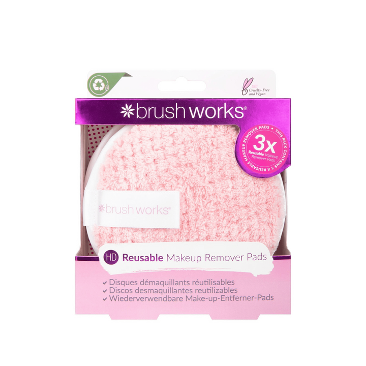 Tampons démaquillants réutilisables Brushworks HD (paquet de 3)