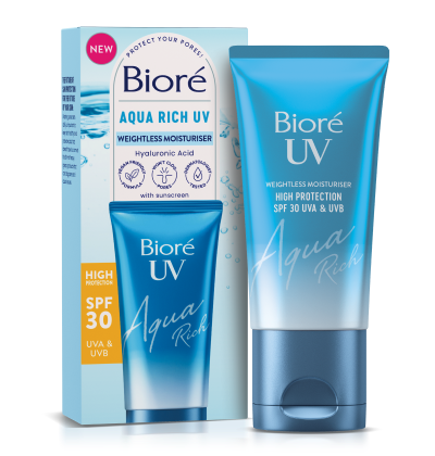 BIORÉ® WEIGHTLESS MOISTURISER HIGH PROTECTION UVA UVB SPF 30
