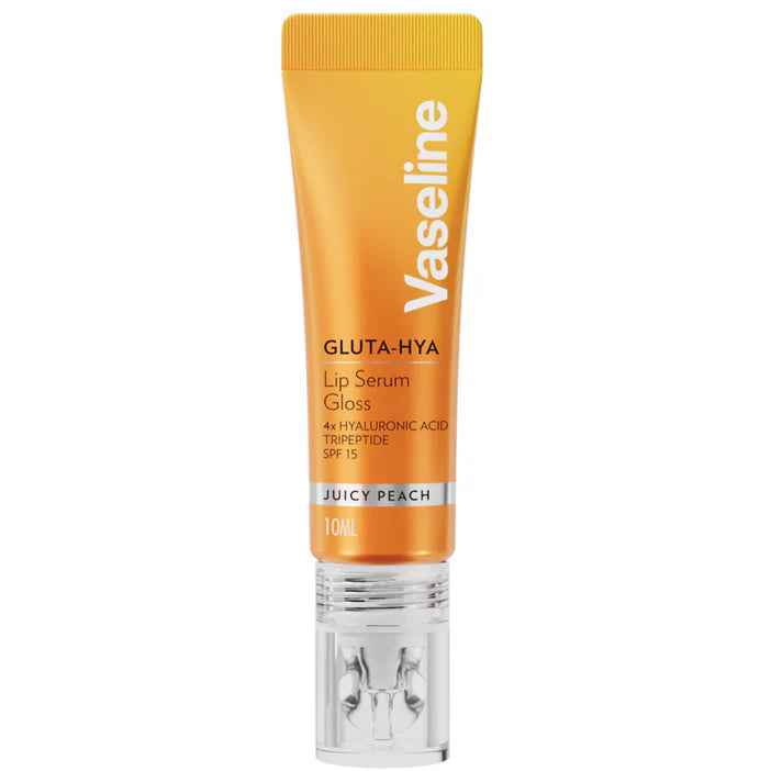 Vaseline Gluta-HYA Lip Serum Gloss Juicy Peach 10ml | Hydrating Tinted Lip Gloss