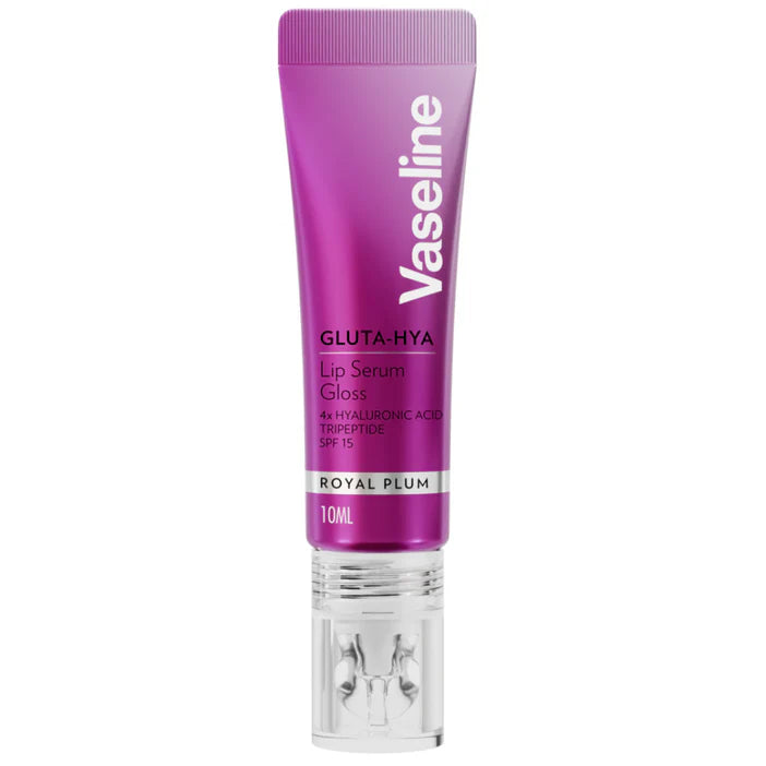 Vaseline Gluta-Hya Lip Serum Gloss Royal Plum 10ml | Hydrating Plum Lip Gloss