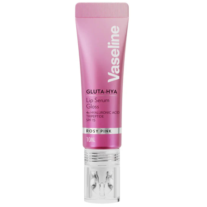 Vaseline Gluta-Hya Lip Serum Gloss Rosy Pink 10ml | Hydrating Tinted Lip Gloss