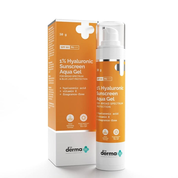 The Derma Co 1% Hyaluronic Sunscreen Oil-Free Gel SPF 50 PA++++