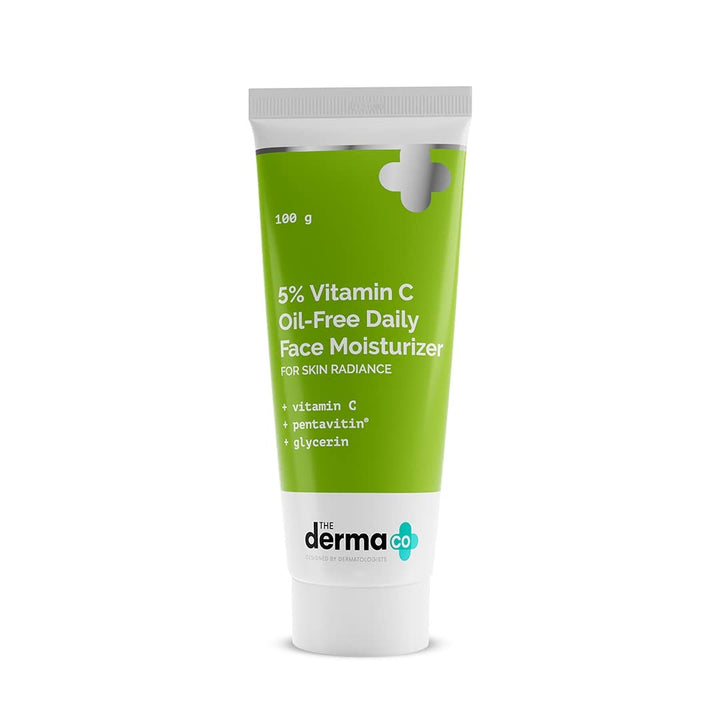 The Derma Co 5% Vitamin C Oil-Free Daily Face Moisturizer – Brightening & Hydrating