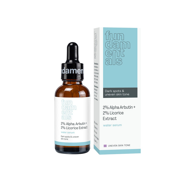 Fundamentals 2% Alpha Arbutin + 2% Licorice Extract Serum.