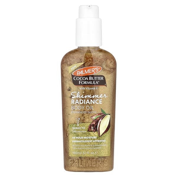 Palmer’s Cocoa Butter Formula® Shimmer Radiance Body Oil with Vitamin E.