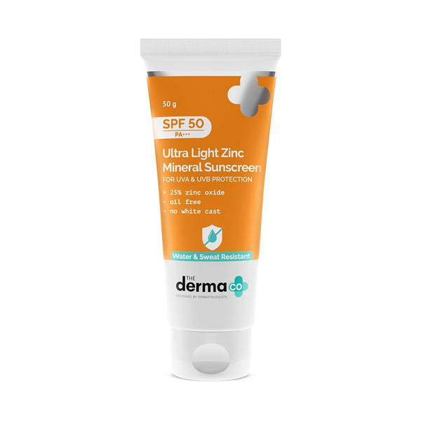 The Derma Co Ultra Light Zinc Mineral Sunscreen SPF 50 PA+++ – 50g