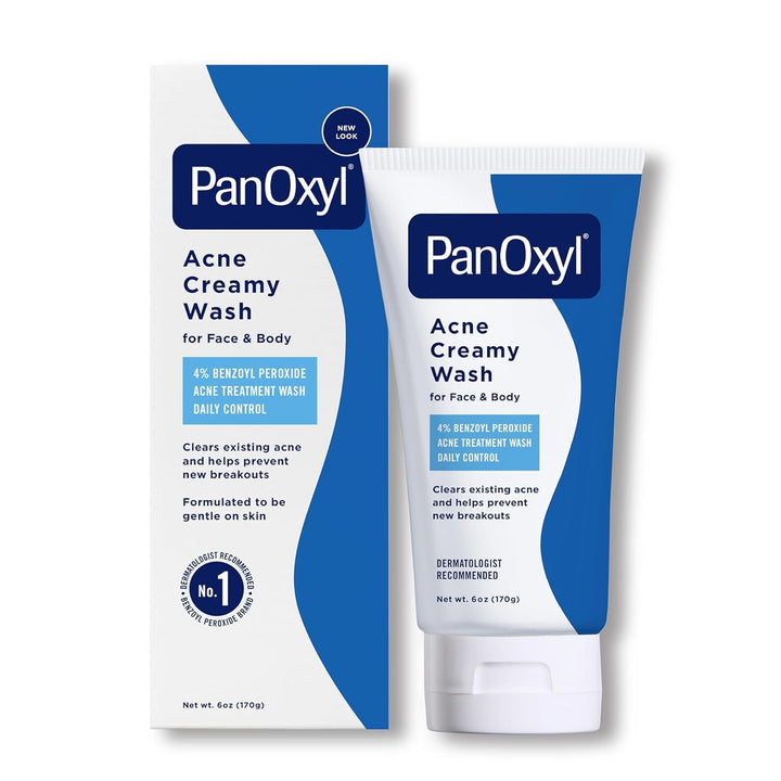 PanOxyl Nettoyant crémeux contre l'acné, contrôle quotidien, 4 % de peroxyde de benzoyle - 6 oz 