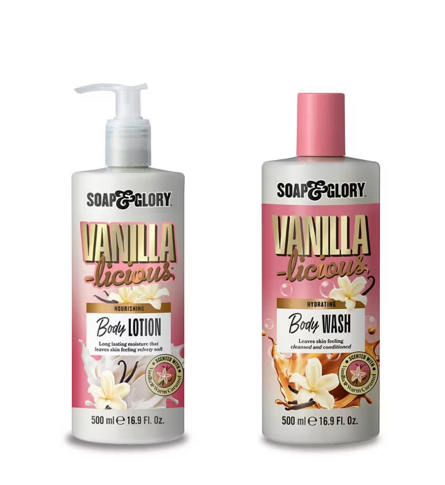 Soap & Glory™ Vanilla-licious Wash & Lotion Duo | Cleanse, Hydrate & Glow