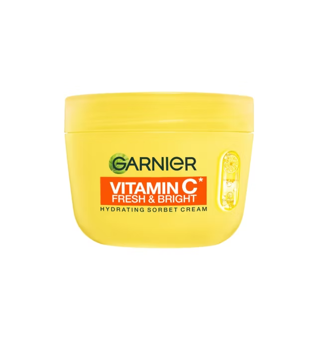 Garnier Vitamin C Fresh & Bright Hydrating Sorbet Cream | 4% Vitamin C + Niacinamide (85ml)