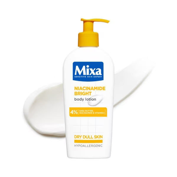 Mixa Niacinamide Bright Body Lotion | Hypoallergenic Brightening & Hydrating Care