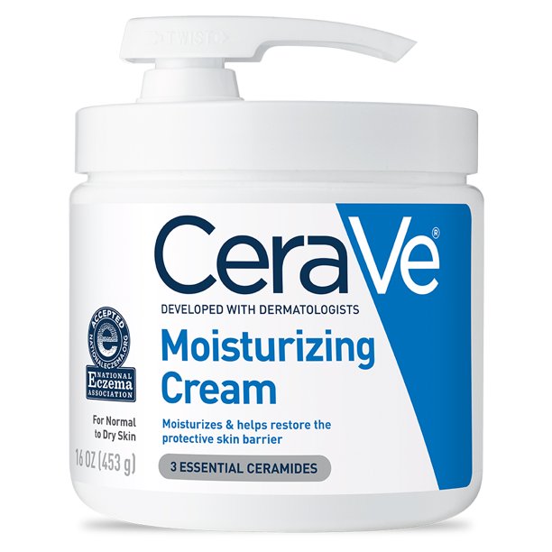 CeraVe Moisturizing Cream, Face and Body Moisturizer with Pump,