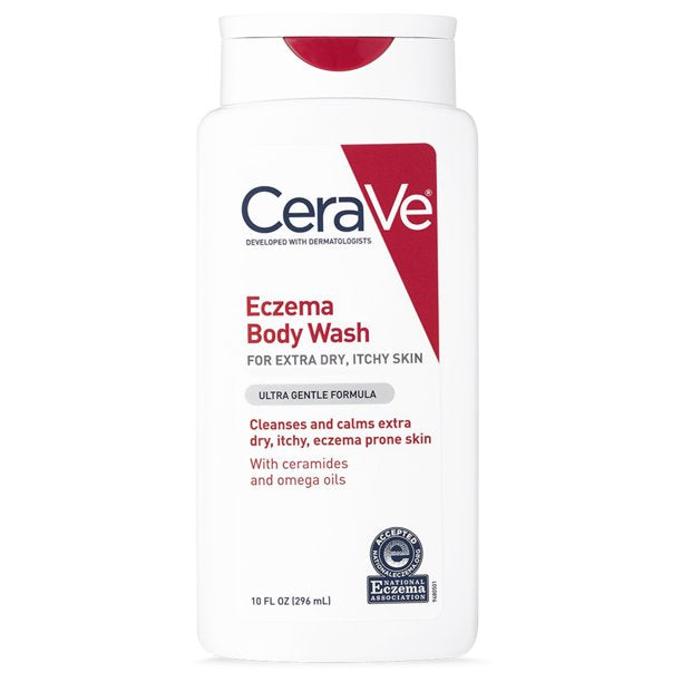 CeraVe Eczema Body Wash for Calming, Dry, Itchy Skin, 10 oz