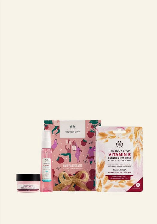 Cadeau de soin de la peau Happy &amp; Hydrated à la vitamine E The Bodyshop
