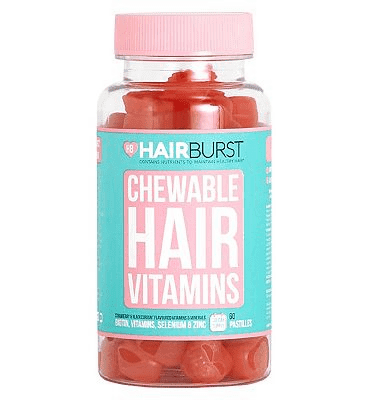 Hairburst Vitamines à Croquer Fraise &amp; Cassis 60 Pastilles 
