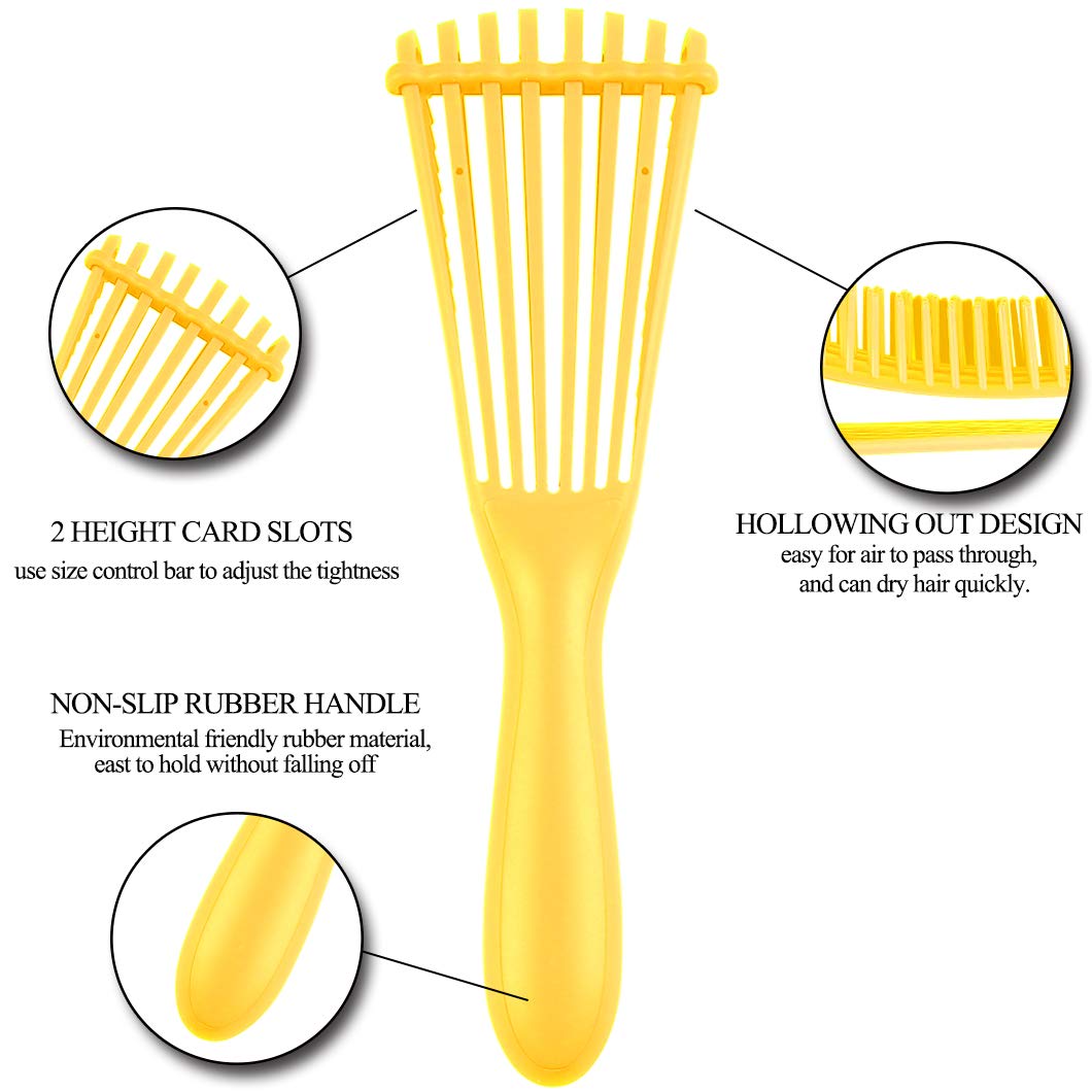 DETANGLING AFRO HAIR BRUSH - PERFECT DETANGLING BRUSH FOR NATURAL HAIR TYPE 3A - 4C HAIR TEXTURE.