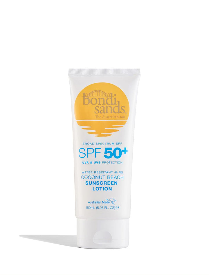 SPF 50+ Body Sunscreen Lotion Coconut Beach Scent